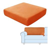 SHUOJIA Sofa Seat Cushion Covers, Stretch Velvet Sofa Cover, Non-Slip Couch Cushion Covers Replacement for Individual Cushion,with Elastic Fabric,Machine Washable (Gold,Backrest Cover)