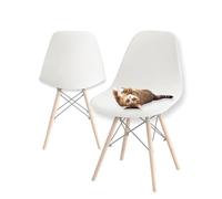 SHUOJIA Stretch Modern Dining Chair Covers,Stretch Scandinavian Velvet Slipcovers Chair Protector Seat Covers,Shell Side Chair Covers,for Dining Room,Wedding,Banquet & Party Decoration (Cream,4pcs)