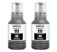 SHUOLEI 111 Ink Compatible with epson 111 C13T03M140 Ink Cartridges Bottle Multipack for ET-M1100 ET-M1120 ET-M1140 ET-M1170 ET-M1180 ET-M2120 ET-M2140 ET-M2170 ET-M3140 ET-M3170 ETM3180(2 Pack,Black)