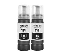 SHUOLEI 114 Ink Compatible with epson 114 Ink Bottle Multipack for ET-8500 ET-8550 (2-Pack,2 Black)