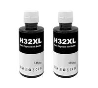 SHUOLEI 32XL Ink Compatible with HP 32XL Ink Bottle Multipack for 7305 7005 7605 570 555 655 559 455 315 319 519 5105 7605 7306 7006 (2-Pack 2 Black)