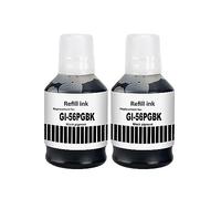 SHUOLEI GI56 GI-56 pigment Ink Compatible with Canon GI56 GI-56 Ink Bottle Multipack for MAXIFY GX7050 GX6050 GX5050 GX4050 GX3050 (2-Pack - 2 Black)