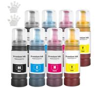 SHUOLEI Ink Compatible with Ink Bottle Multipack for ET-1810 ET-2810 ET-2726 ET-2811 ET-2812 ET-2814 ET-2815 ET-2820 ET-2821 ET-2825 ET-2826 ET-4800 (8 Pack 2BK/2C/2M/2Y)