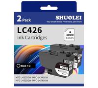 SHUOLEI LC426 Ink Cartridges Compatible with Brother LC426 LC-426 XL Inkjet Cartridges Multi-Pack Standard Yield, for MFC-J4335DW MFC-J4340DW MFC-J4535DW MFC-J4540DW (2 Pack,2 Black)