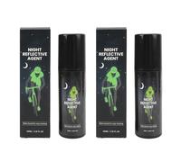 Shuoshenm 2 Pcs Glow in The Dark Spray Paint, Reflective Spray Paint, Fluorescent Green Long Lasting Reflective Glow Paint for Clothes Bike Night Riding Safety with 100ml Each