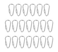 Shuoshenm 20pcs Stainless Steel Bird Foot Rings, Parrot Leg Rings for Bird Toy Accessories, Bite Resistant Parrot Training Leash Hooks with Safe Design for Small to Medium Birds (S)
