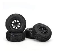 Shuoshenm 4 Pcs RC Truck Tires Set, 1:10 Short Course Truck Wheel Access, Slip Rubber Tires with 12mm Hex A, ar Tires for VKAR LRP
