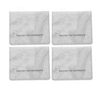 Shuoshenm 4pcs Business Card Holder Pure Color Magnetic Clasp PU Leather ID Wallet, Compact Credit Card Case with Metal Pin for SIM Ejection, Travel Passport Organizer for Men (Grey)