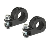 Shuoshenm Footpeg P Clamp Mounting Kit, Aluum y Foot Rest Pedal Clamp Bracket for, 32mm or 1 1/4 in Guard Mount, Foldable Foot Pegs with Extra Wide (Black)