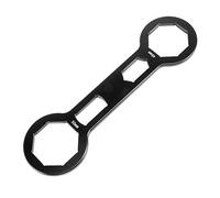 Shuoshenm Fork Cap Wrench for CRF250R CRF450R CRF450X, Motorcycle Front Shock Absorber Tool, 46mm and 50mm Dual Size Aluminum Alloy Spanner for Fork Cap Removal and Installation (Black)