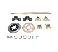 Shuoshenm Go Kart Rear Axle Kit 24 Inch, Heavy Duty Rear Axle Assembly with Sprocket and Brake Disc, Complete Replacement Kit for 50 to 150CC ATVs Quads Drift Trikes