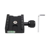 Shuoshenm Quick Release Clamp for Arca Style Plate, Aluminum Alloy 60mm Camera Tripod Clamp with 3 Bubble Levels, 3/8 to 1/4 Inch Thread Compatible with RRS Wimberley Jobu Kirk