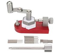 Shuoshenm Watch Band Adjuster, Stainless Steel Watch Strap Removal Tool, High Strength Spring Rotatable Watch Bracelet Link Punch Holder with Tweezers and Screwdriver Blades, for Bilateral S