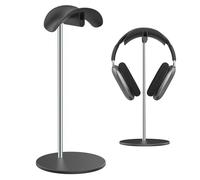 SHUOSUO Headphone Stand, Headset Holder with Solid Base for Desk, Compatible with AirPods Max, Beats, Bose, B&O, Sony, Sennheiser, Gaming, etc (Black)