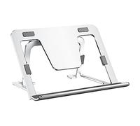 SHUOSUO IPZJ-17 Tablet Stand Adjustable & Foldable, Portable Aluminum Tablet Holder for Desk, Compatible with iPad Pro/Air/Mini, Samsung Tab, Surface Pro, Kindle Fire (7-13 inch) (Silver)