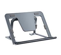 SHUOSUO Tablet Stand Adjustable & Foldable, Slim Portable Aluminium Tablet Holder for Desk, Compatible with iPad Pro/Air/Mini, Samsung Tab, Surface Pro, Kindle Fire (7-13") (Gray)