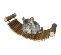 Shuoxpy Chinchilla Wooden Suspension Bridge Platform Toy, Small Animal Climbing Toys for Chinchilla Hamsters Sugar Glider Squirrel Gerbils Rat and Other Small Animals