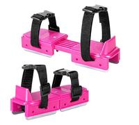 Shupakul 1 Pair Toddler Ice Skates, Adjustable Kids Ice Skates with Touch Fastener, Pink Double Runner Ice Skates for Toddler Winter Beginner Ski