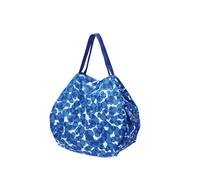 Shupatto Japanese Compact Foldable Shopping Bag Size M - UMI (Ocean), Blue, 32 x 32 cm, Contemporary