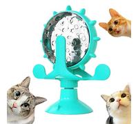 Shupiquant Lallypet Food Spinning Windmill, 2025 New 360° Rotating Windmill Treat Dispenser, Interactive Cat Dog Toy with Suction Cup (blue)