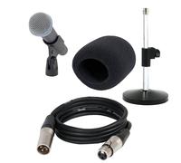 Shure Beta 58a including Table Stand, Cable and Windscreen