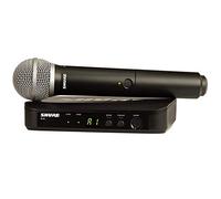 Shure BLX24/PG58 UHF Wireless Microphone System - Perfect for Church, Karaoke, Vocals - 14-Hour Battery Life, 100m Range | Includes PG58 Handheld Vocal Mic, Single Channel Receiver | K3E Band