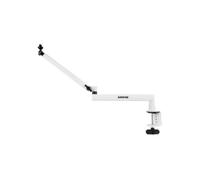 Shure by Gator Broadcast Microphone Stand, Adjustable Desk Swivel Arm, White (SH-BROADCAST2-W)