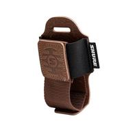 Shure by Gator Premium Brown Leather Wireless Bodypack Transmitter Pouch Belt Bag (SH-BODYPACK-PBN-L)