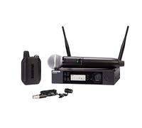 Shure GLXD124R+/85 Dual Band Pro Digital Wireless Microphone System for Church, Karaoke, Vocals - 12-Hour Battery Life, 100 ft Range | Handheld & Lavalier Mics, Single Channel Rack Mount Receiver