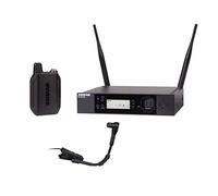 Shure GLXD14R+/B98 Dual Band Pro Digital Wireless Microphone System for Brass, Woodwinds, Percussion - 12-Hour Battery Life, 100 ft Range | Clip-on Instrument Mic, Single Channel Rack Mount Receiver