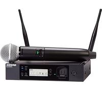 Shure GLXD24R+/SM58 Dual Band Pro Digital Wireless Microphone System for Church, Karaoke, Vocals - 12-Hour Battery Life, 100 ft Range | SM58 Handheld Vocal Mic, Single Channel Rack Mount Receiver