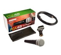 Shure PGA48-QTR Handheld Dynamic Microphone with XLR to 1/4 inch Jack Cable