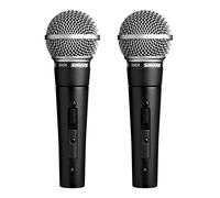 Shure SM58S Professional Vocal Microphone w/On/Off Switch (2 Pack), XLR