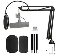 Shure SM7B Boom Arm with Pop Filter - Heavy Duty Shure SM7B Stand, Suspension Mic Boom Arm Scissor Compatible with Shure Sm7b Microphone