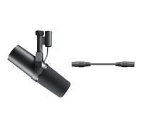 Shure SM7B Dynamic Microphone for Broadcast, Podcast & Recording - XLR Studio Mic for Music & Speech With Wide-Range Frequency & Cable - Black 0.5M