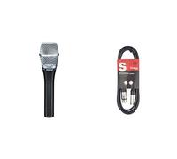 Shure SM86-LC Cardioid Condenser Vocal Microphone,Black & Stagg 3M / 10ft XLR to XLR Cable, 3-Pin Male to Female, Suitable for Microphone, PA System, Audio Mixer, Studio Monitors, Audio Recording