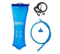 Shurex Gravity-Fed Water Bag for Sawyer Water Filtration System Survival Water Filter Straw, Compatible with LifeStraw and Other Water Filter Straw, Foldable, BPA-Free (3L)