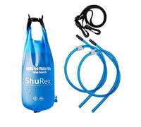 Shurex Gravity-Fed Water Bag for Sawyer Water Filtration System Survival Water Filter Straw, Compatible with LifeStraw and Other Water Filter Straw, Foldable, BPA-Free (12L)