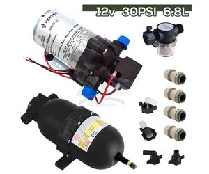 SHURFLO WATER PUMP & A20 EXPANSION TANK 12V 30PSI 6.8L JOHN GUEST CAMPERVAN VAN