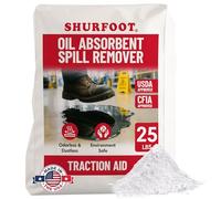 SHURFOOT 25lb Non-Slip Oil Absorbent - Provides Ice Traction & Vapor Suppression - Spill Control for Blood, Water & Oils - USDA Approved - Floor Dry Absorbent Odorless - Fire-Safe & Dustless