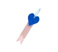 Shurhome 2 Love Heart Ribbon Reflective Bike Strips, Multifunction Night Cycling Pendant, Easy Install Bike Equipment Weather Resistant Reflective Pendant