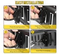 Shurhome 20Piece E Track Clips Cargo Anchors Fastening Solution for Truck Trailers Tie Downs Transport Industry Flatbed Truck Anchors