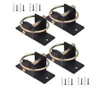 Shurhome 2Pack Heavy Duty Steel Feed Bucket Holder with Quick Release for Stable Animals Wall Mounted Bucket Holder