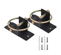 Shurhome 2Pack Heavy Duty Steel Feed Bucket Holder with Quick Release for Stable Animals Wall Mounted Bucket Holder