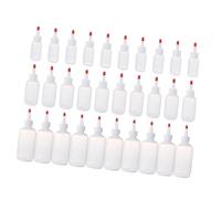 Shurhome 30PCS Leak Proof Condiment Dispensers with Measurement Marking Flexible Squeeze Bottles for Cooking Essential Soft Round Shoulder Liquid Dispensers
