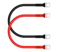 Shurhome 5AWG 5 Gauge Battery Cable 30cm for Cars Solar Systems and Marine Applications with PVC Coated Copper Wire Battery Inverter Cable