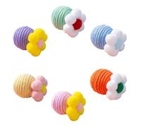 Shurhome 6PCS Exercise Promoting Plaything with Decorative Flowers for Indoor Entertainment and Engagement Cats Entertainment Toy
