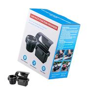 Shurhome ABS Clip on Car Phone Holder with Cup Large Capacity Charging Hole Easy Installation Phone Door Mount Easy Installation