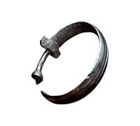 Shurhome Aged Copper Cuff Open End Design Vintage Type Unisex Jewelry Gift Retro Open Bangle for Men Women
