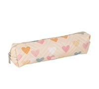 Shurhome Cartoon Leather Pen Bag, Water Pencil Case with Zipper for School Travel Essentials Student Pencil Bag